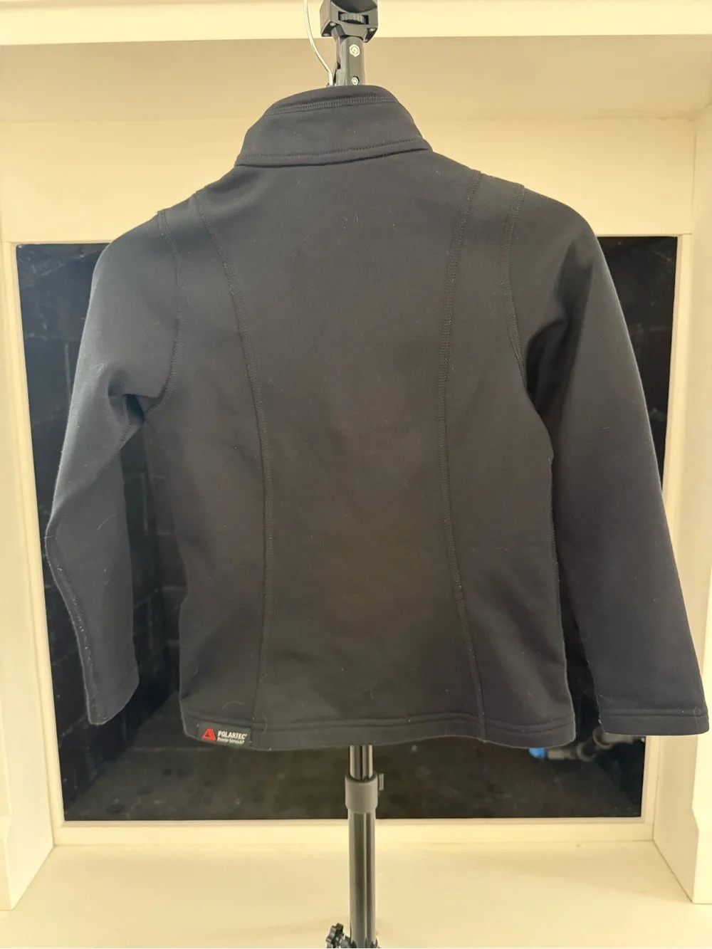 Lands' End Polartec Black Quarter-Zip Fleece Pullover-Girls 6X